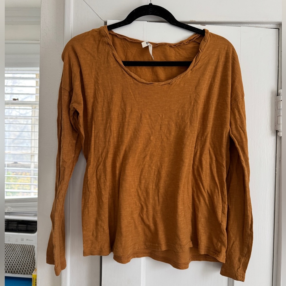Pact Twisted Neckline Long Sleeve Shirt